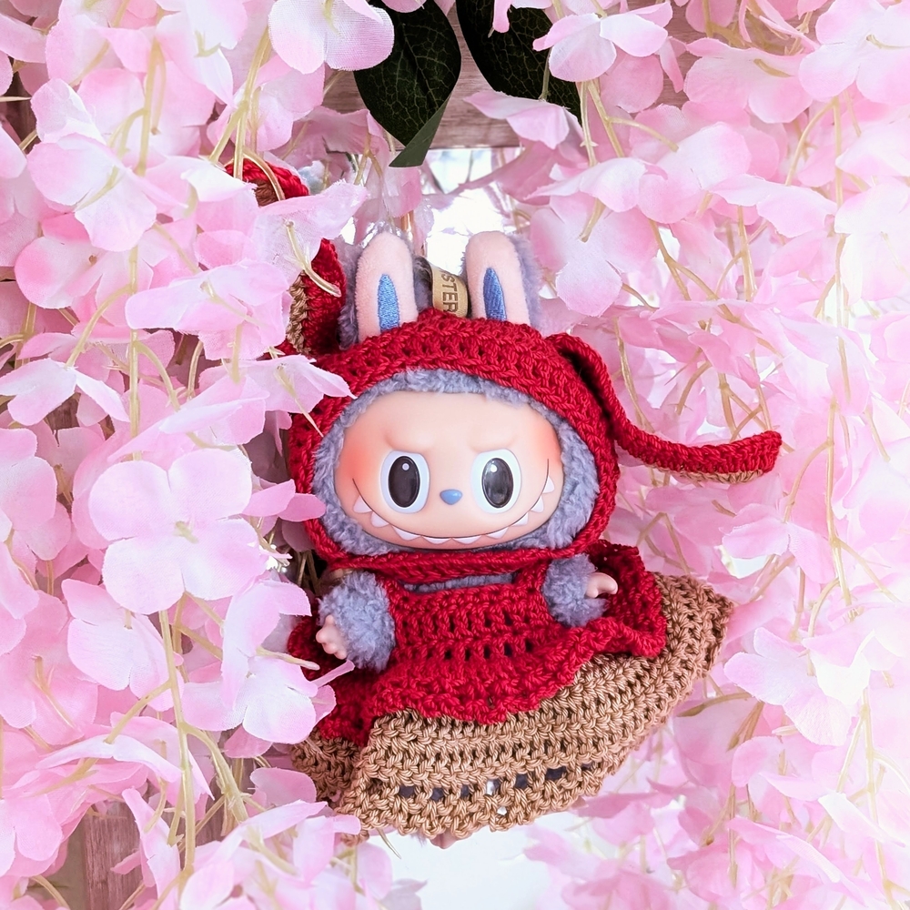 Handmade Labubu Berry Bunny Princess Dress Set